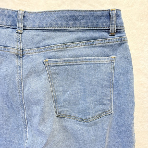 Talbots Jeans Women Sz 14 Petite Medium Wash High Waist Curvy Straight Leg - Picture 11 of 12